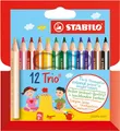Produktbild: STABILO - Dreikant-Buntstift - Trio dick kurz - 12er Pack