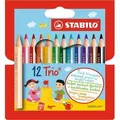 Produktbild: STABILO Trio dick kurz Buntstifte 12er Pack Dreikant-Buntstifte 12 Farben Set