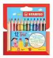 Produktbild: STABILO® DREIKANT-BUNTSTIFT BUNTSTIFTE TRIO KURZ 12 STÜCK IM ETUI NEU OVP