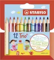 Produktbild: Dreikant-Buntstift - STABILO Trio dick kurz - 12er Pack - mit 12...