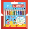 Produktbild: 1-24x STABILO Dreikant-Buntstifte Trio dick, kurz, 12er Kartonetui