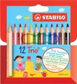Produktbild: Dreikant-Buntstift - STABILO Trio dick kurz - 12er Pack - mit 12 verschiedenen
