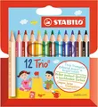 Produktbild: Dreikant-Buntstift - STABILO Trio dick kurz - 12er Pack - mit 12 verschiedenen F