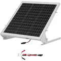 Produktbild: VEVOR 12V Monokristallines Solarpanel-Kit 20W, Batterieladegerät mit integriertem MPPT-Controller & verstellbarer Halterung, IP65 wasserdicht für Auto, Boot, Wohnmobil, Anhänger, Hausdach
