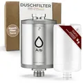 Produktbild: Alb Filter Duschfilter Nano Edelstahl Natur – Wasserfilter für Dusche & Bad – Schutz gegen Keim- und Bakterienbelastung im Wasser – Made in Germany