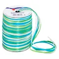 Produktbild: PRÄSENT Geschenkband Raffia matt blau/grün/weiß 3,0 mm x 50,0 m