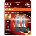 Produktbild: OSRAM Auto-Lampe Night Breaker 64211NB220-2HB, H11, Halogen, 12V / 55W, Scheinwerferlampe, 2 Stk.