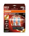 Produktbild: Osram NIGHT BREAKER 220, H11, +220% mehr Helligkeit, Halogen-Scheinwerferlampe, 64211NB220-2HB, Faltschachtel (2 Lampen), white