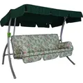 Produktbild: Angerer Hollywoodschaukel Trend Bangkok Blätter Blumen Grün-Pink 3-Sitzer