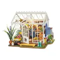 Produktbild: Rolife Dreamy Gartenhaus Holz DIY Miniaturhaus, 296 Teile, 4H Montage, 19,0 x 9,2 x 11,5 cm, unbemalt, traditioneller Stil, Naturthema, Gartenmotiv, alle Jahreszeiten, aufklappbar