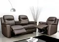 Produktbild: 3-Sitzer Sofa und Sessel mit Relaxfunktion EVASION - braun