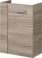 Produktbild: Fackelmann LUXOR Waschbeckenunterschrank schmal Unterschrank für Waschtisch im Gäste-WC (44 cm x 60 cm x 24,3 cm) Türanschlag rechts SBC Badezimmerschrank hängend in Braun hell