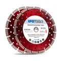 Produktbild: 2er SET Profi Diamanttrennscheibe 230 Diamantscheibe 10mm Segment Beton Turbo