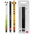 Produktbild: LEGAMI Set mit 3 radierbaren Gelstiften + 3 schwarzen Nachfüllminen, mit thermoempfindlicher Löschtinte, verschiedene Tintenfarben und Stift-designs, 0,7 mm Spitze, Panda-, Katzen- und Bienen-Design
