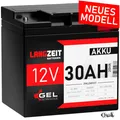Produktbild: Akku 12V 30Ah GEL Batterie Bleigel Solar Blei Akku ersetzt 26Ah 27Ah 28Ah 33Ah