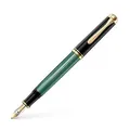 Produktbild: Pelikan Souverän M400 Kolbenfüller schwarz/grün/gold M (mittel), 1 St.