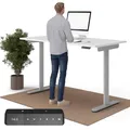 Produktbild: Ergotopia Desktopia One höhenverstellbarer Schreibtisch | elektrischer Schreibtisch höhenverstellbar | Bürotisch höhenverstellbar, Verstellbarer Tisch TÜV-geprüft, 7 Jahre Garantie 180x80 cm