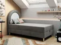Produktbild: Kinderbett, Boxspringbett für Kinder, Einzelbett mit Matratze - NEST - 90x180cm - Dunkelgrau - H3