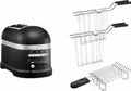 Produktbild: KitchenAid Paket 2, 2-Scheiben Toaster Artisan 5KMT2204, Farbe:Gusseisen Schwarz