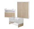 Produktbild: roba »Gabriella« Kinderzimmerset mit Bett - 78x142x81cm - weiß - Holz / Kunststoff