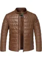 Produktbild: Amaci&Sons Echtleder Jacke Herren Bomber Puffer Lederjacke 9112 Cognac M