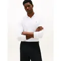 Produktbild: Tommy Hilfiger Langarm-Poloshirt L/S LIQUID COTTON REG POLO mit Jersey und Markenlabel unifarben, casual, regular fit, Baumwolle, Polokragen weiß XL (52)