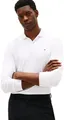 Produktbild: Tommy Hilfiger Herren Poloshirt Langarm Liquid Cotton Regular Fit, Weiß (White), XL
