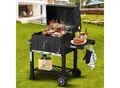 Produktbild: Strattore Holzkohlegrill / quadratischer BBQ XL Grillwagen aus Eisen