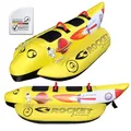 Produktbild: Spinera Rocket 2 | 3 | 4 – Towable Banana Tube für 2–4 Personen – aufblasbares Wassersport-Fun-Tube – Neopren-Handgriffe, robuste Nylonhülle, 3-Kammern-System. Fun Tube (Rocket 2 Pers.)