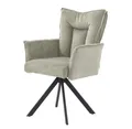 Produktbild: Armlehnenstuhl Drehstuhl Polsterstuhl Sessel Wohnzimmer Stuhl drehbar Cord Beige