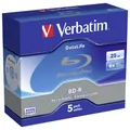 Produktbild: 1x5 Verbatim BD-R Blu-Ray 25GB 6x Speed Datalife No-ID Jewel