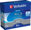 Produktbild: Verbatim BD-R 25GB 6x Blu-ray Disc 5er Jewelcase Weiß Blau 43836 DataLife