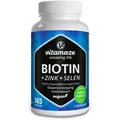 Produktbild: Biotin 10 mg hochdosiert + Zink + Selen Tabletten 365 St