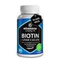 Produktbild: Biotin hochdosiert 10.000 mcg + Selen + Zink für Haarwuchs Haut & Nägel 365 v...