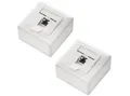 Produktbild: deleyCON deleyCON 2x CAT6a Netzwerkdose 1x RJ45 Port Geschirmt Aufputz Netzwerk-Adapter