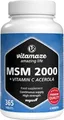 Produktbild: MSM 2000+Vitamin C Acerola Extrakt Tabletten 365 St