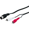 Produktbild: Goobay Audio-Video-Kabel 1,5 m 5-polig DIN-Stecker > 2 x Cinchstecker (1.50 m, Cinch) (50014)