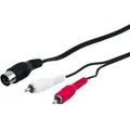 Produktbild: Goobay - Audio-kabeladapter, Din-stecker Zu Stereo-cinch-stecker, Din-stecker 180° (5-pin) 2x Cinch-stecker (audio Links/rechts). Kabellänge 1.5 M