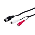 Produktbild: Audio-Adapter-Kabel 1,5m 2x Cinch-Stecker auf DIN-Stecker 5-polig