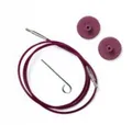Produktbild: Interchangeable Needle Cable 60 cm, Violet/Silver, Knitting Accessory New