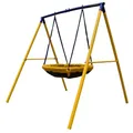 Produktbild: Zero Gravity Gartenschaukel mit stabilem & rostfreiem Metallrahmen. Gartenspaß für bis zu 2 Kinder - Schaukelketten für mehr Sicherheit - Reißfester Stoff - Schaukel Outdoor (UFO)