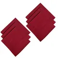 Produktbild: 6er Pack Servietten 45cm x 45cm aus 100% Baumwolle in Weinrot