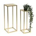 Produktbild: DanDiBo Blumenhocker Metall Gold Eckig Blumenständer 96506 2er Set (2er Set)