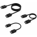 Produktbild: CORSAIR iCUE LINK Kabel, gerade, 600mm + 200mm + 100mm, schwarz, Cable Kit