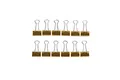 Produktbild: MAUL original mauly Klemmer (12 Stück) 19 mm | Befestigung mit 7 mm zum Klemmen von bis zu 70 Blatt Papier | vielseitig einsetzbar im Büro, als Küchen Gadgets und im Haushalt | Gold