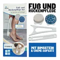 Produktbild: 🦶🛁 Hydas Fuß- und Rückenpflege Set – mit Bimsstein & Creme-Aufsatz