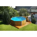 Produktbild: Pool Holzpool Weka Massivholzpool 593 - 376 x 476 x 116 cm + Technikraum+Treppe