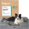 Produktbild: Ergonomisches Hundebett 89x63cm Grau Hundekissen Hundesofa waschbar mittelgross