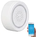 Produktbild: VisorTech WiFi Sirene: WLAN-Alarm-Sirene mit App, kompatibel mit Alexa, Siri & Google Assistant (Alarmmelder, Akustischer Signalgeber, Fernbedienungen)