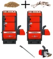 Produktbild: Atmos Pelletkessel P50 mit Holznotbetrieb 45 kW + 1,7 m Förderschnecke und Brenn